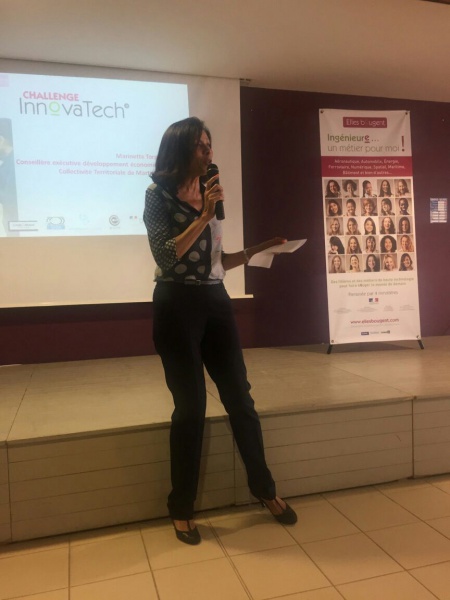 Mme Torpille, représentante de la CTM, au Challenge InnovaTech Martinique
