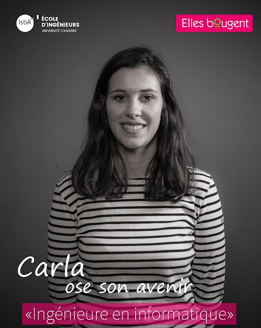 Carla, étudiante Elles Bougent de l'ISTIA Angers, ose son avenir d'ingénieure en informatique