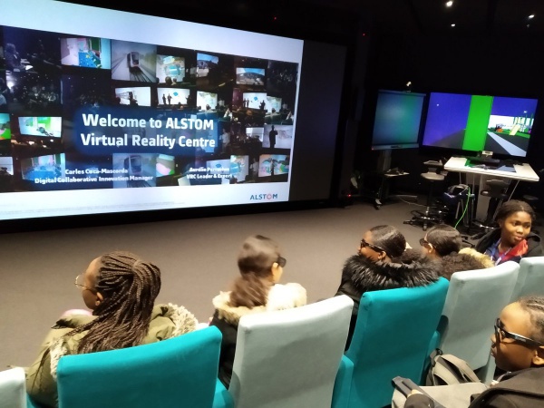 Elles innovent pour le Numérique en Ile-de-France&nbsp;: visite de l'espace de réalité virtuelle d'Alstom