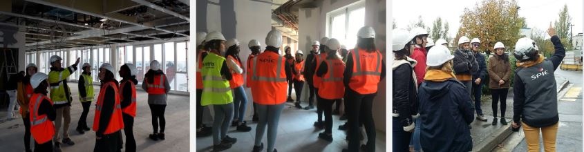 spie et le réseau So'SPIE Ladies_visites de chantiers_montage1