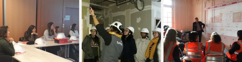 spie et le réseau So'SPIE Ladies_visites de chantiers_montage2